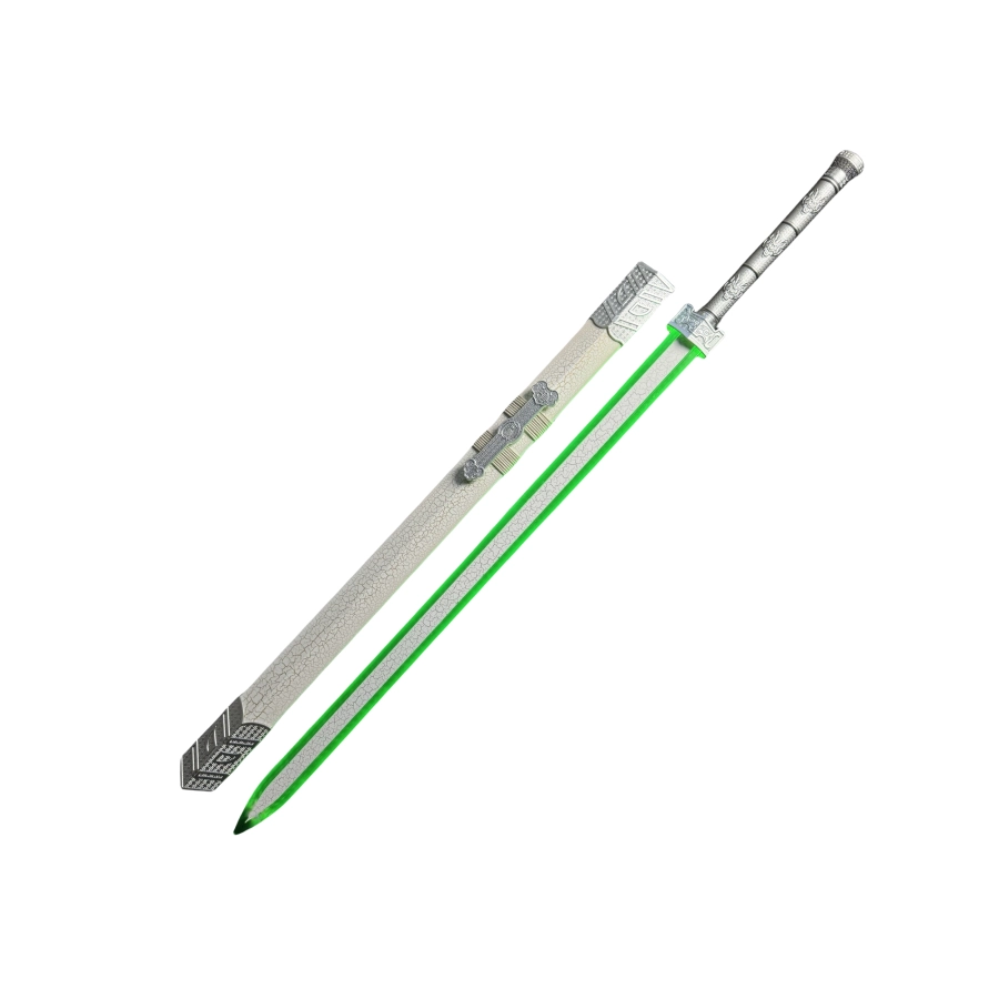 天予小镇 发光袖白雪带灯光 剑木刀带鞘古风 汉服道具武士刃 成品模型