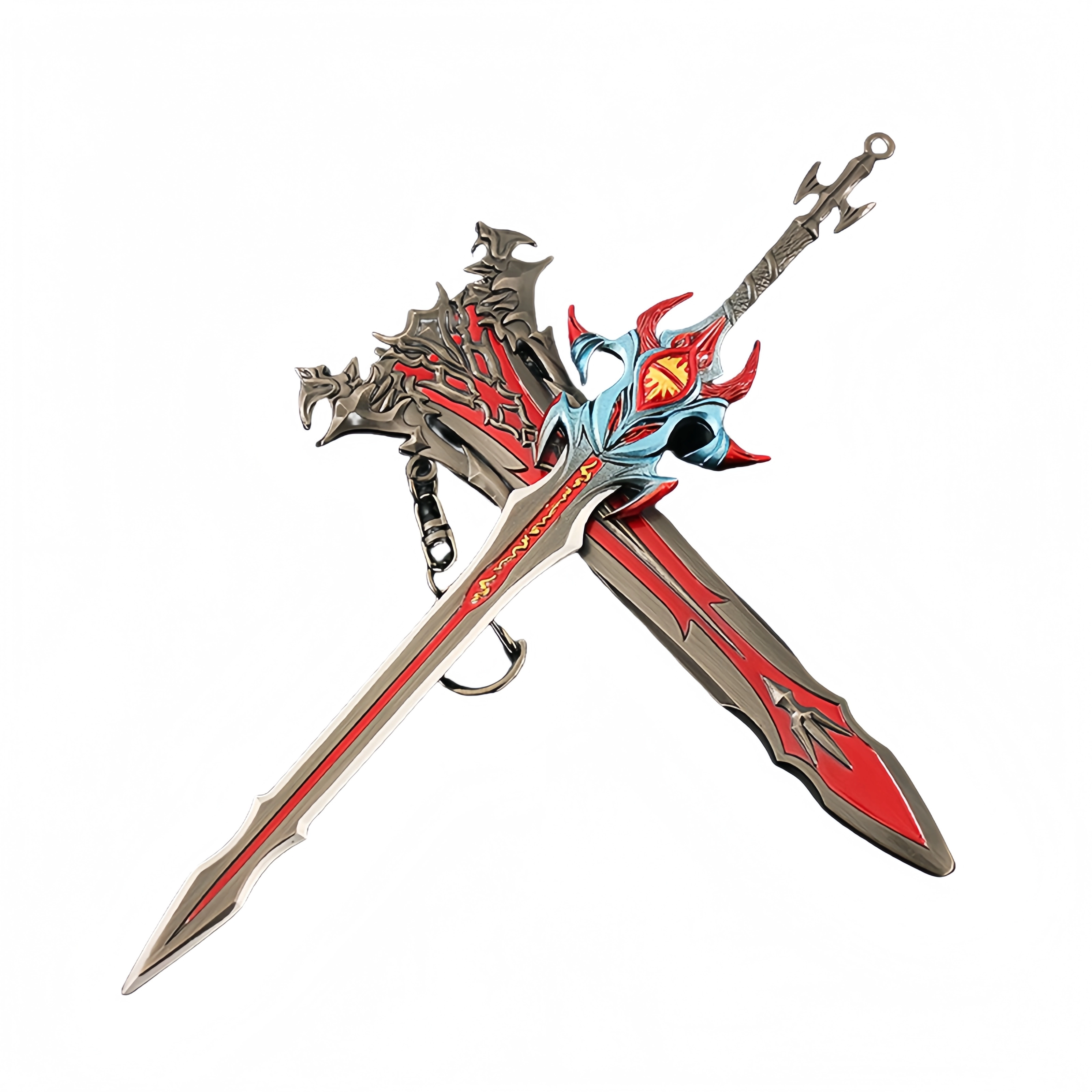 天予小镇 斗罗魂师对决 唐晨修罗剑-升级版 金属武器摆件 成品模型