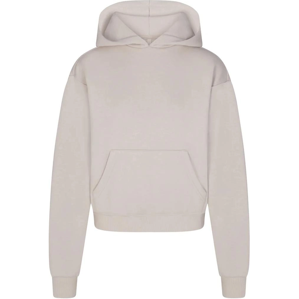 SKIMS COTTON FLEECE CLASSIC HOODIE STONE