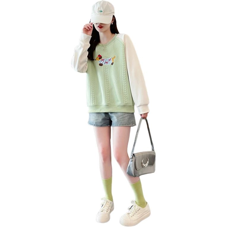 缪斯的诱惑 圆领女春秋长袖打底衫卫衣 女款
