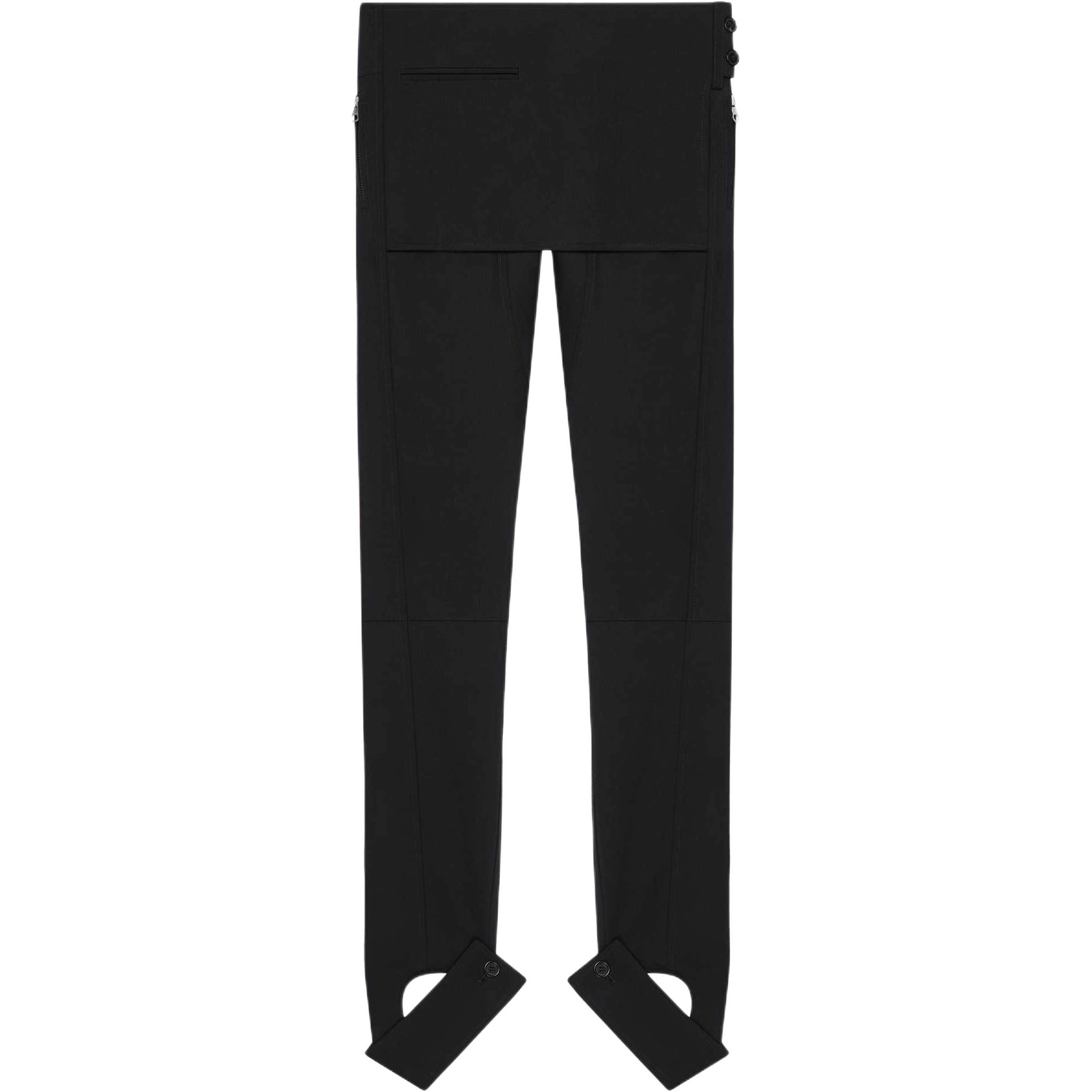 COURREGES SS25 OVERSKIRT PANTS BLACK