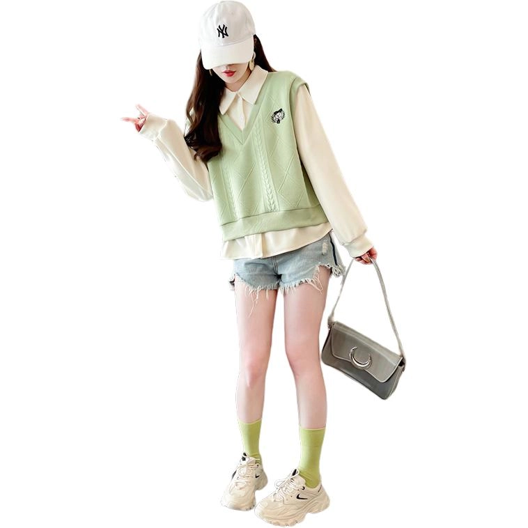 缪斯的诱惑 翻领宽松小个子高级感卫衣 女款