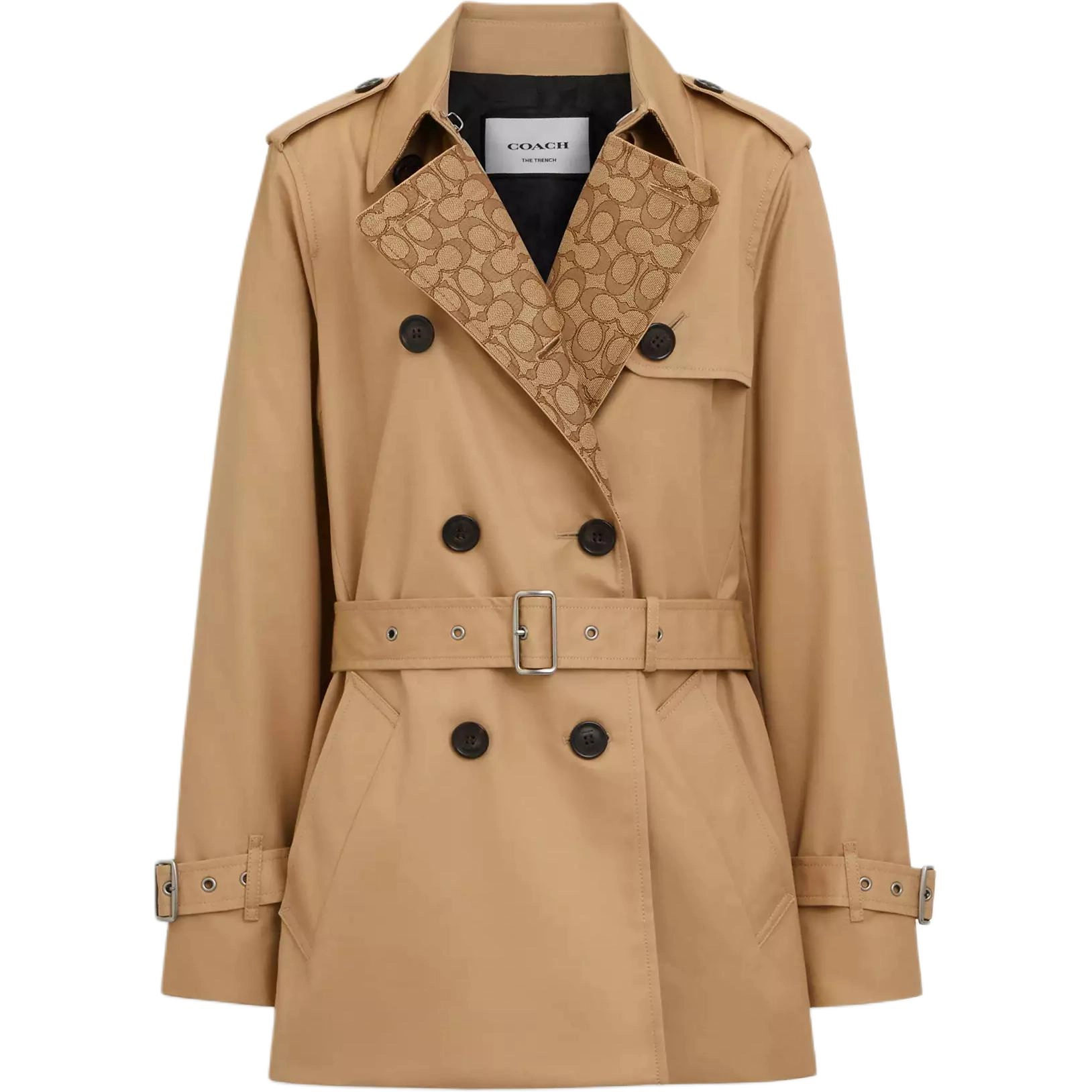 COACH Signature Lapel Short Trench