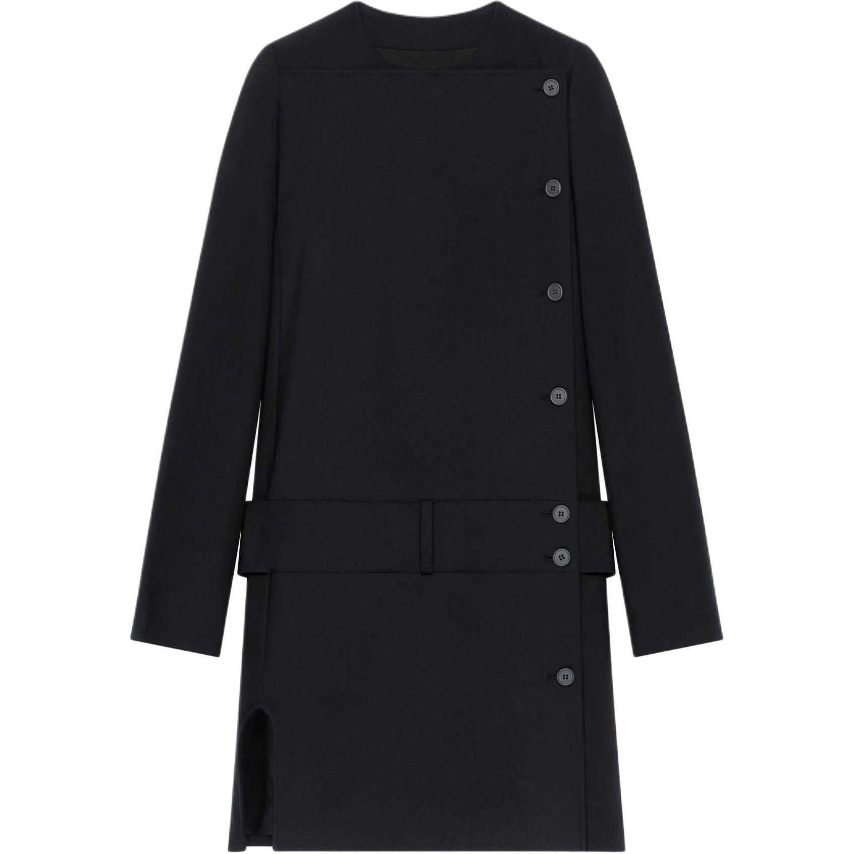 COURREGES SS25 OBLIQUE HERITAGE COAT BLACK