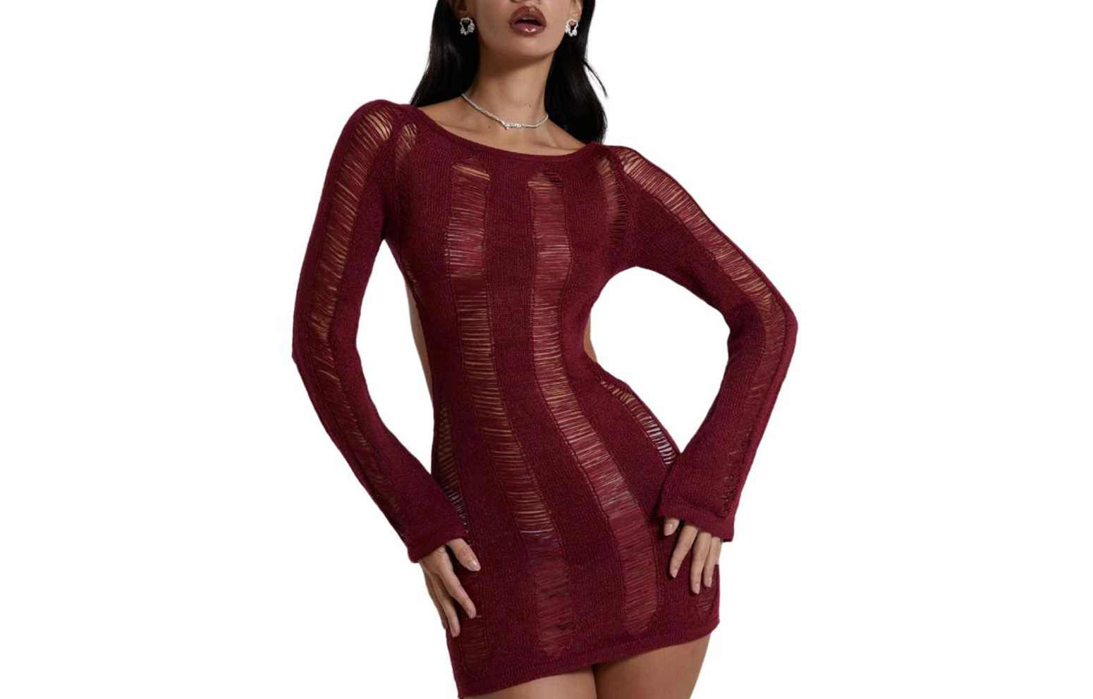 Jaded london Umbra ShreddedMiniDress