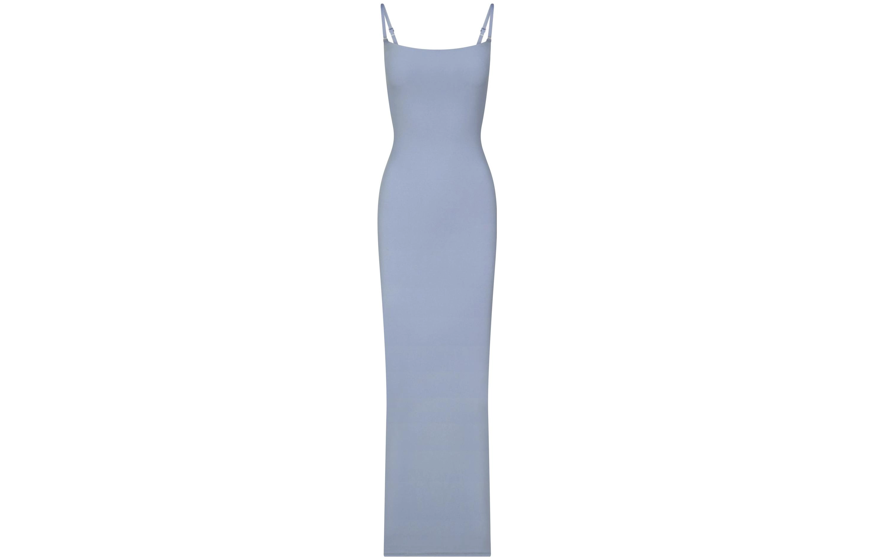 SKIMS FITS EVERYBODY LONG SLIP DRESS SLATE