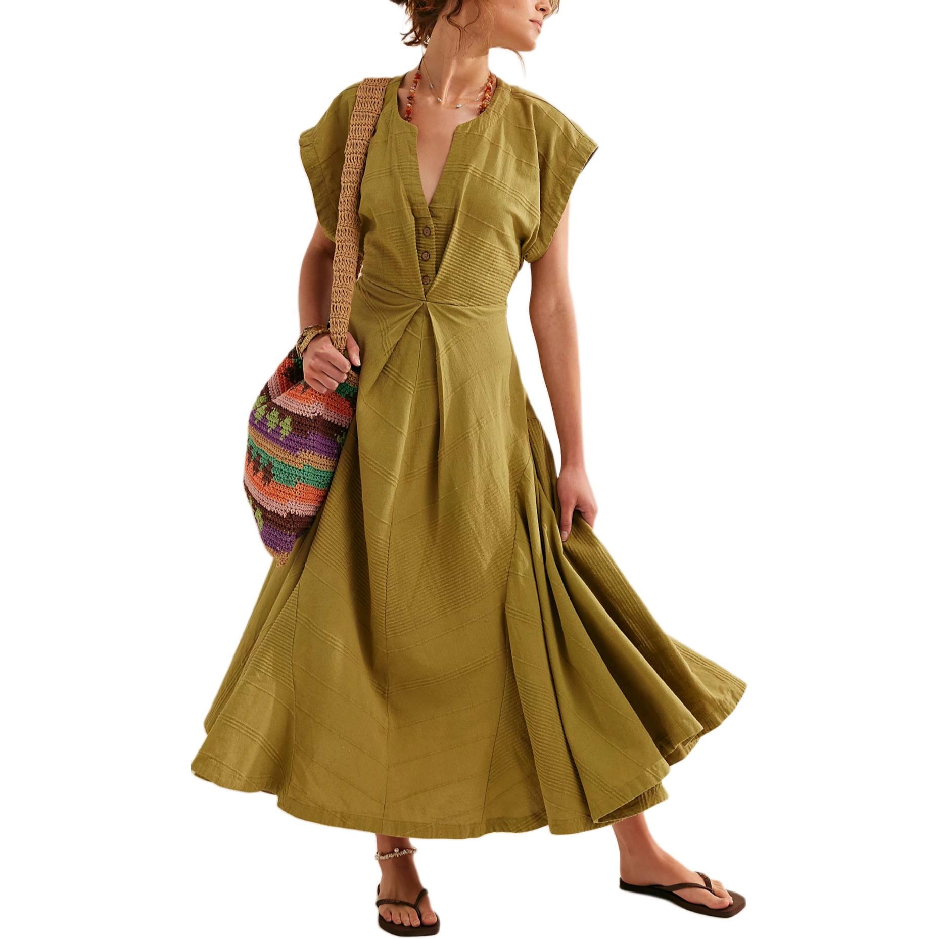 FREE PEOPLE Outta Here Midi Crushed Rosemary