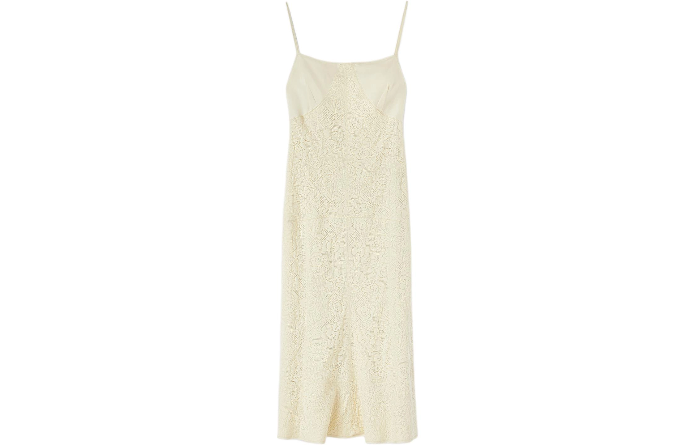 JIL SANDER Sleeveless Cotton Dress With Lace Details
