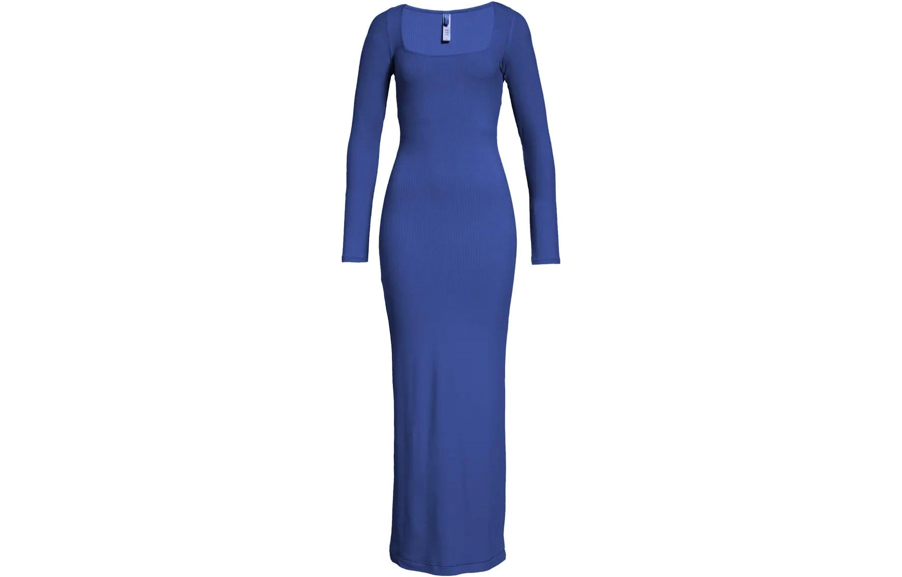 SKIMS SOFT LOUNGE LONG SLEEVE DRESS U Cobalt
