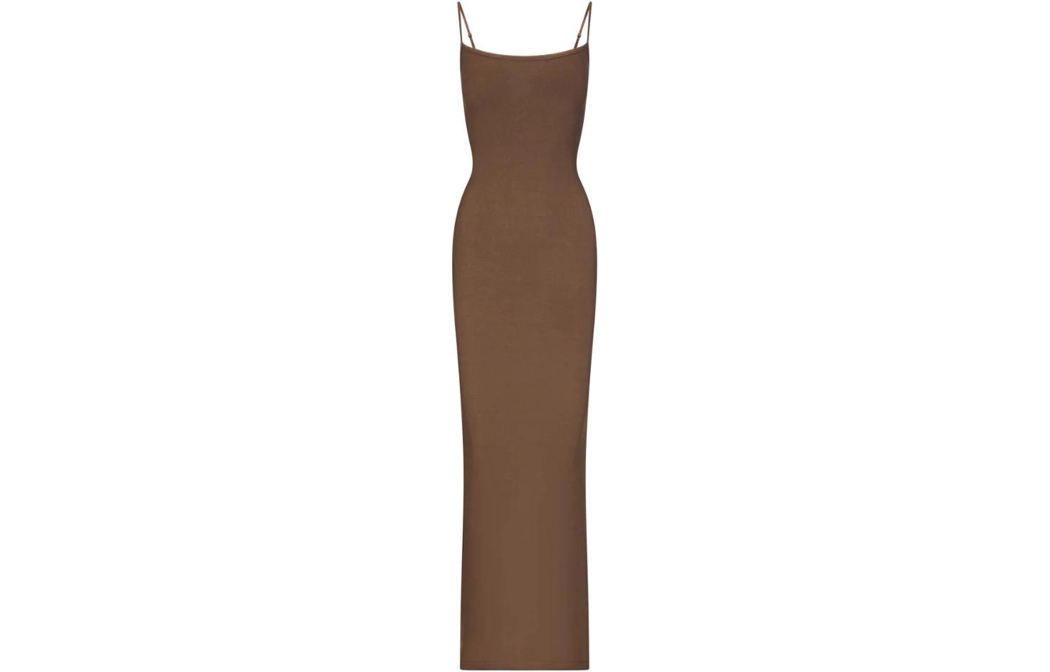SKIMS SOFT LOUNGE LONG SLIP DRESS OXIDE