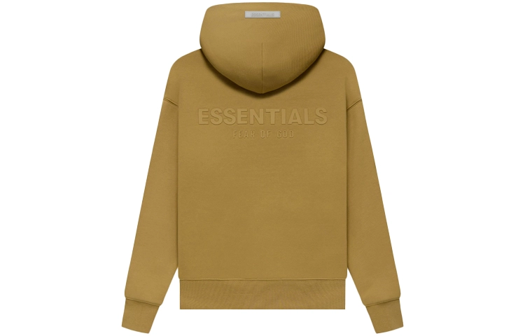 Fear of God Essentials FW21 Kids Pullover Hoodie Amber Logo