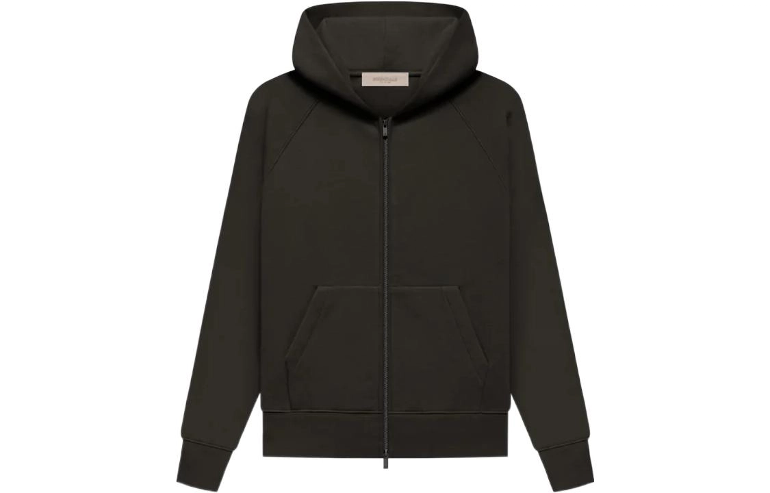 Fear of God Essentials FW22 Kids Fullzip Hoodie Off Black