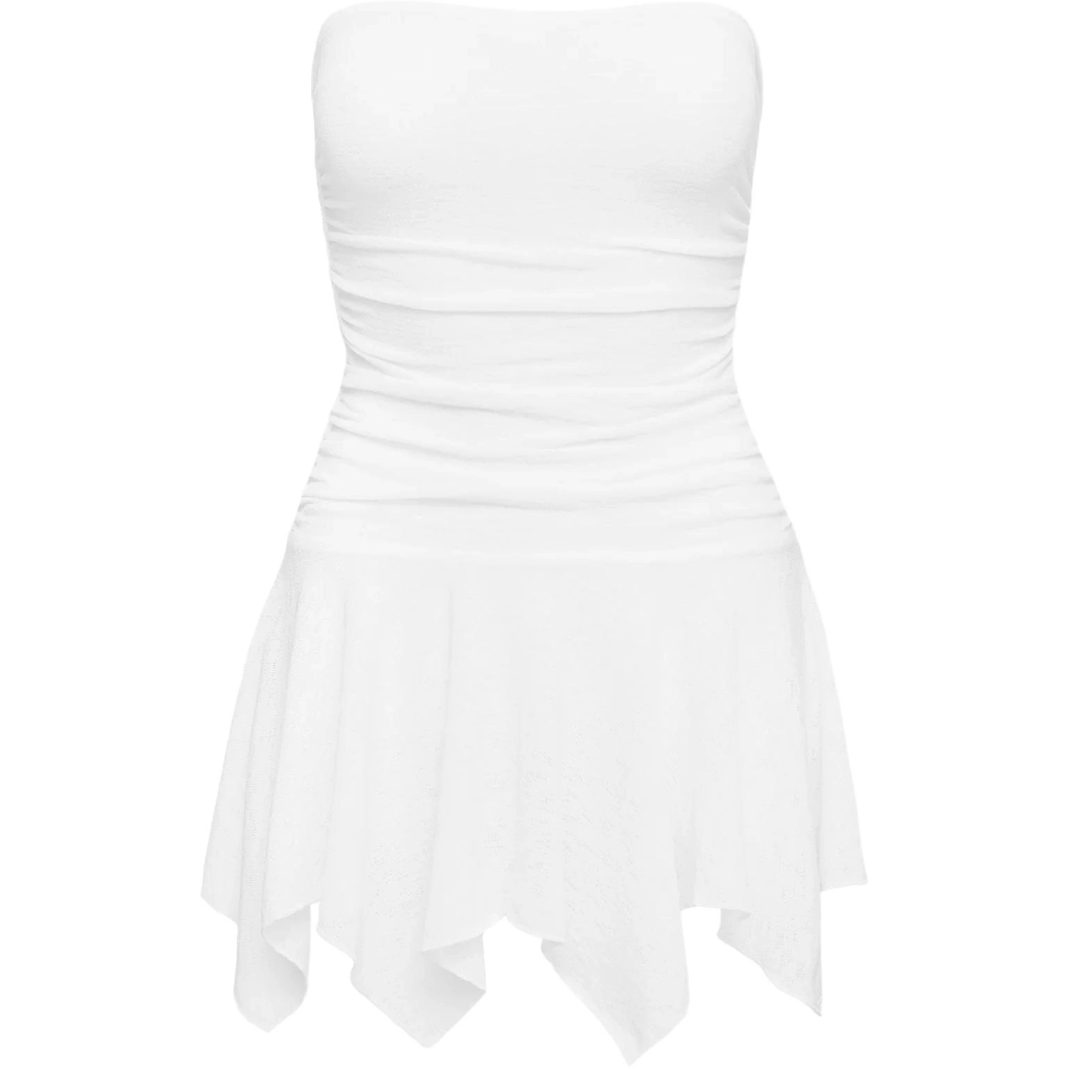 PRINCESS POLLY Minxie strapless playsuit WHITE