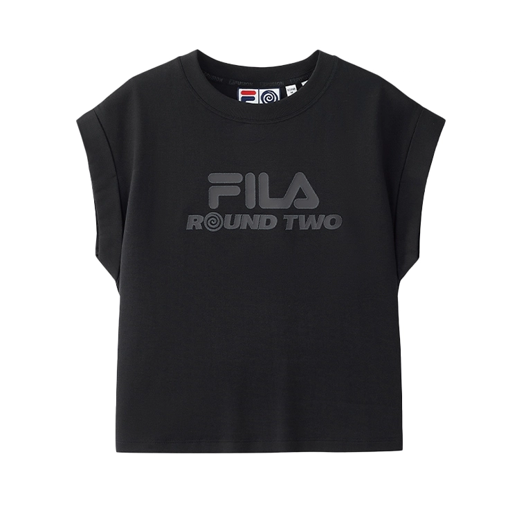 FILA FUSION x ROUND TWO logo T -BK