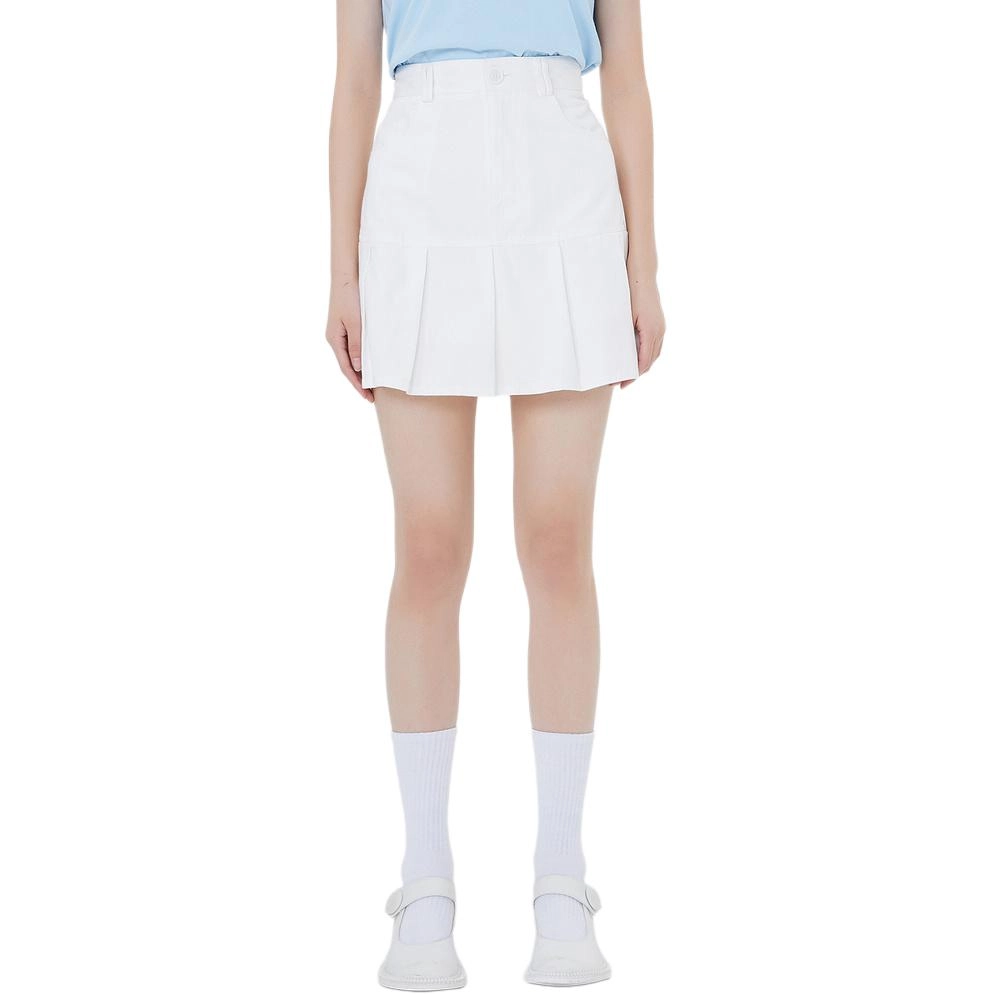 美特斯邦威 纯色中腰合身休闲短裙 女款