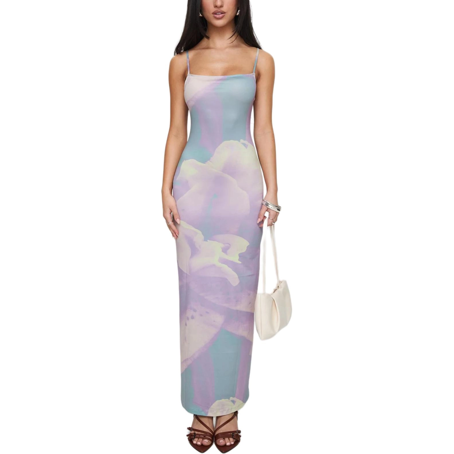 PRINCESS POLLY NORILA MAXI DRESSSLINKY ORCHID PETALS LILAC