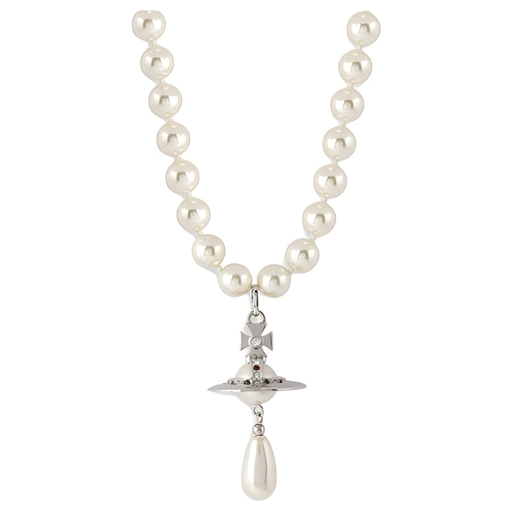 Vivienne Westwood ONE ROW PEARL DROP CHOKER ORB
