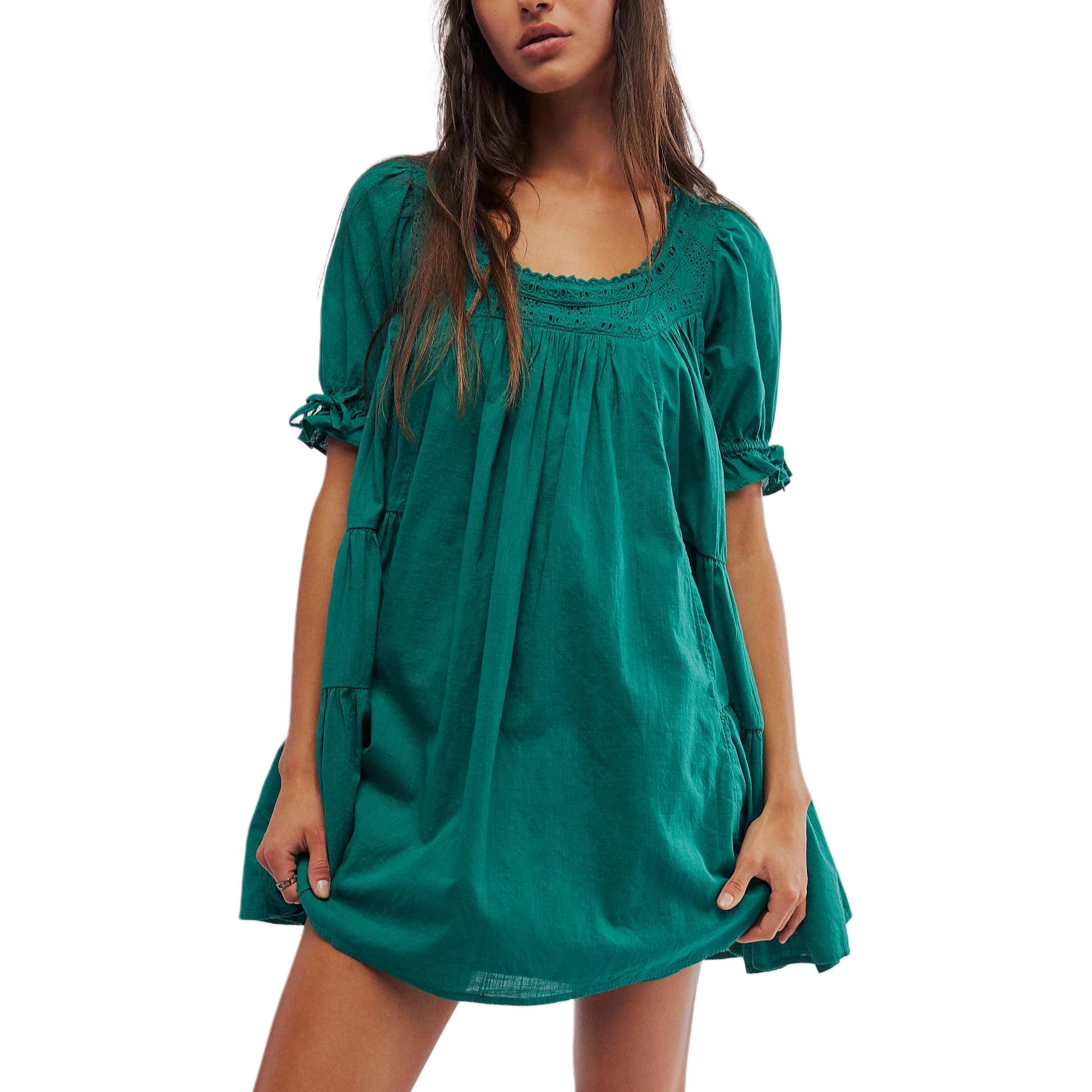FREE PEOPLE Sandy Shores Babydoll Dress Mountain View