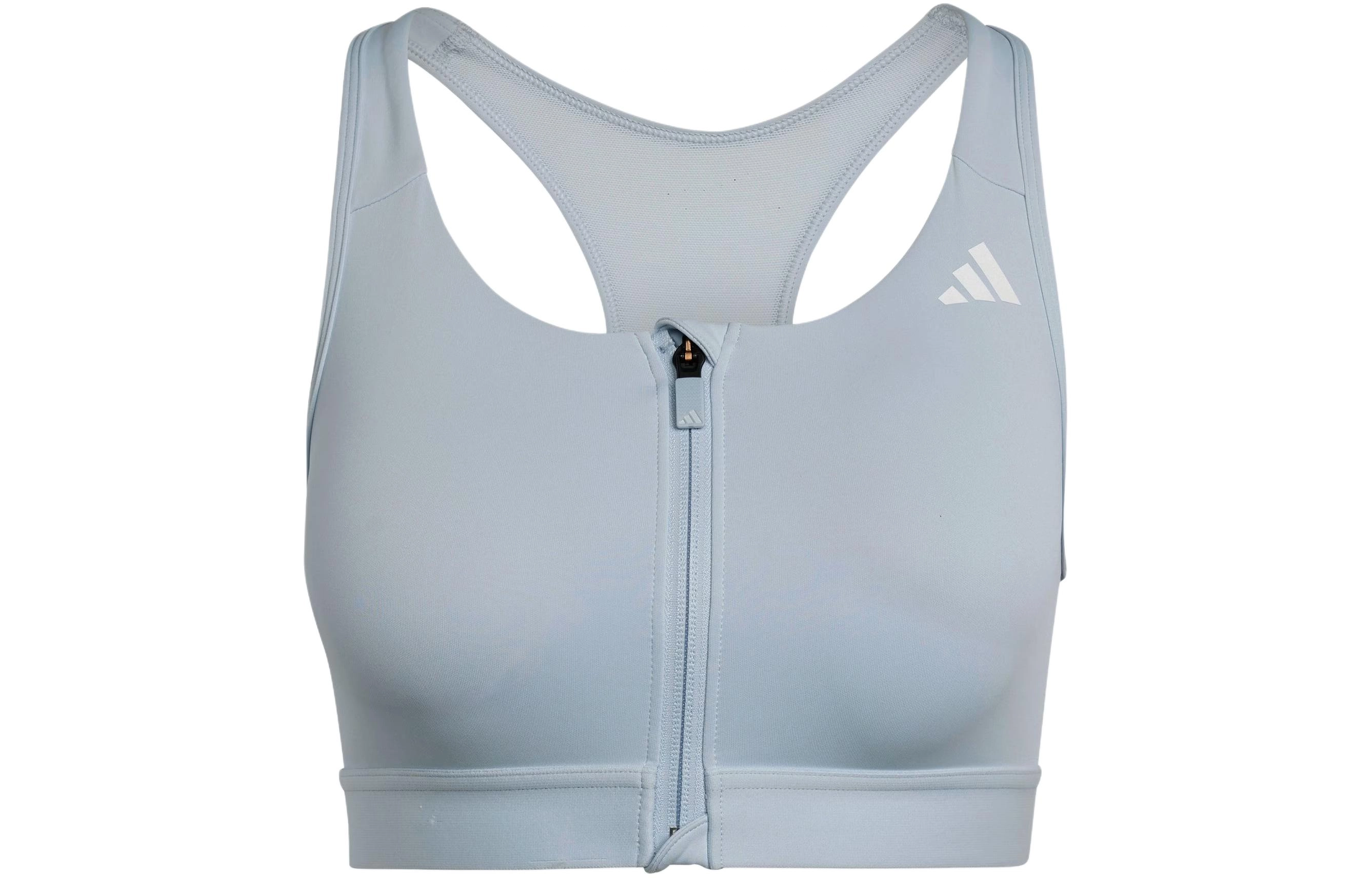 adidas Powerreact Medium-Support Zip Bra Logo