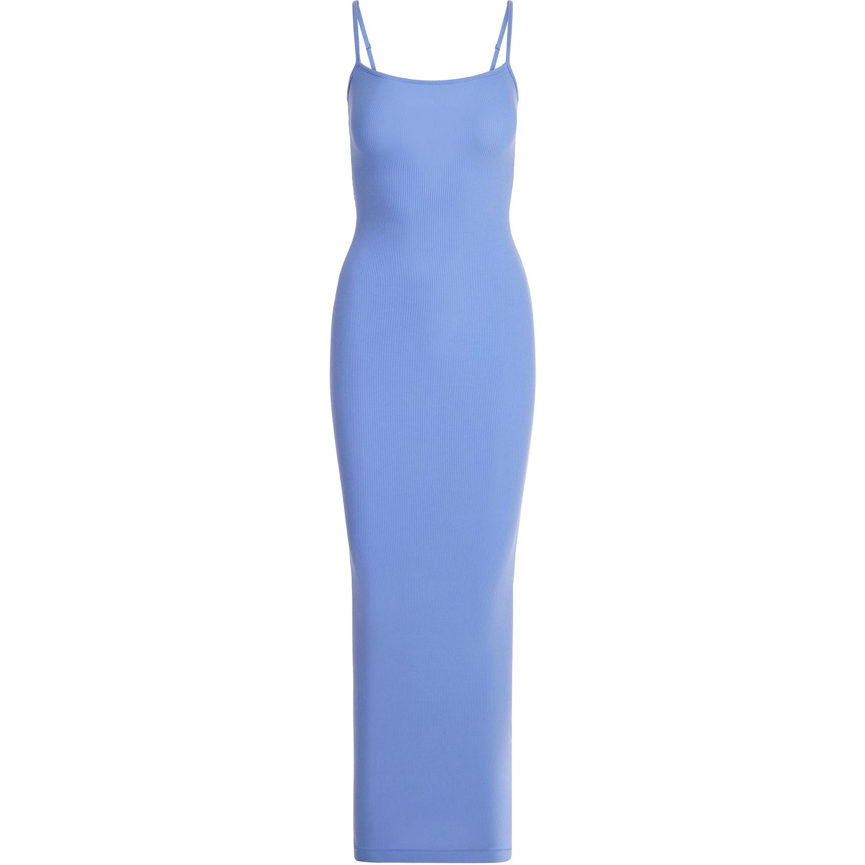 SKIMS SS25 SOFT LOUNGE LONG SLIP DRESS CIELO
