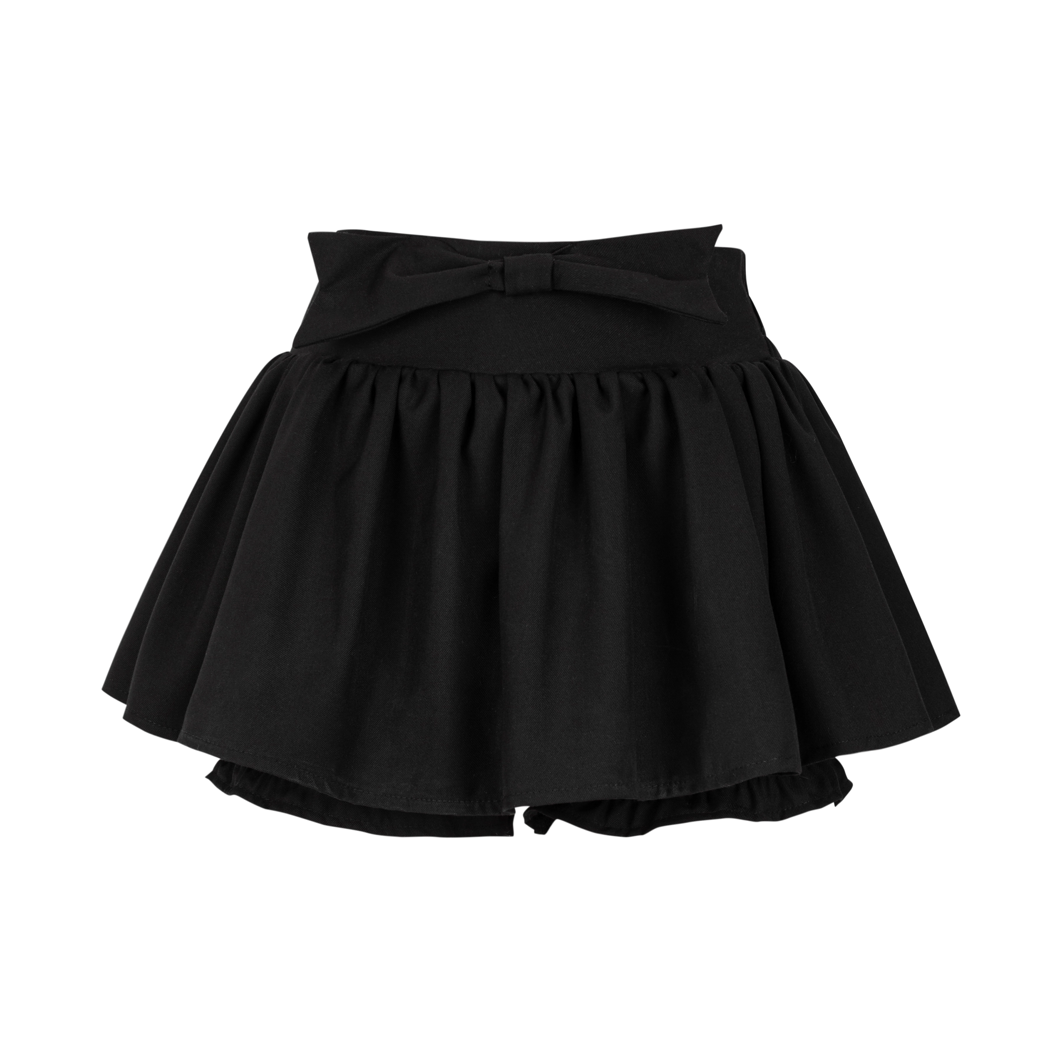 九条喵 纯色蝴蝶结高腰半身蓬蓬裙制服 女款 黑色