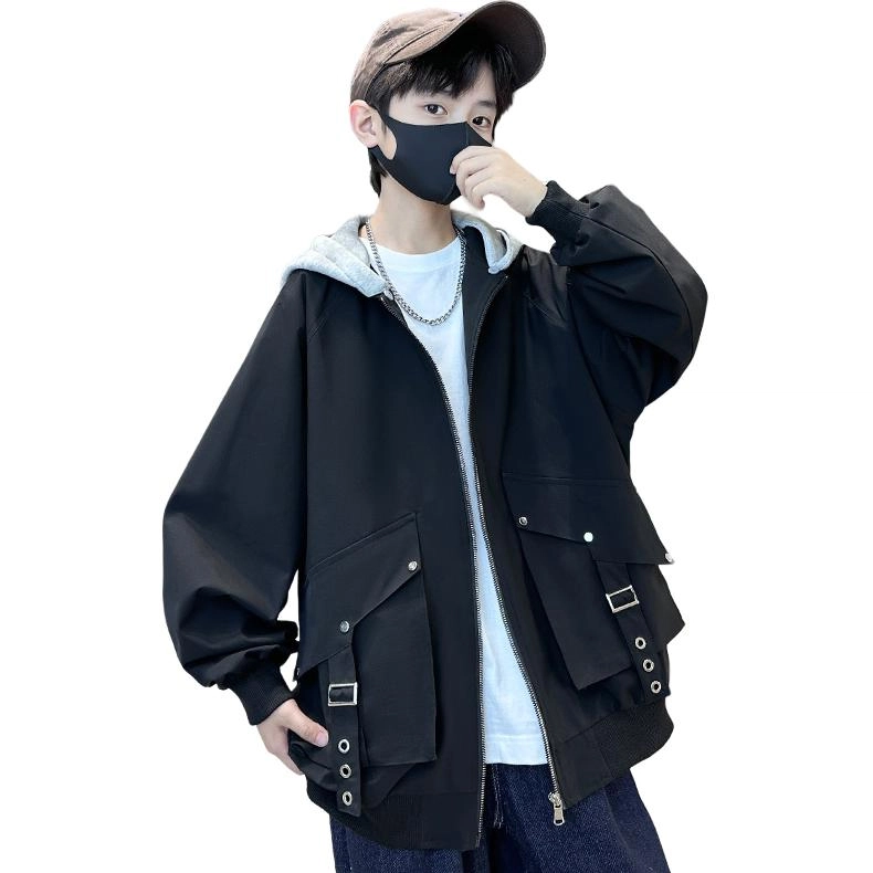 木木屋 舒适连帽拉链夹克外套 青少年