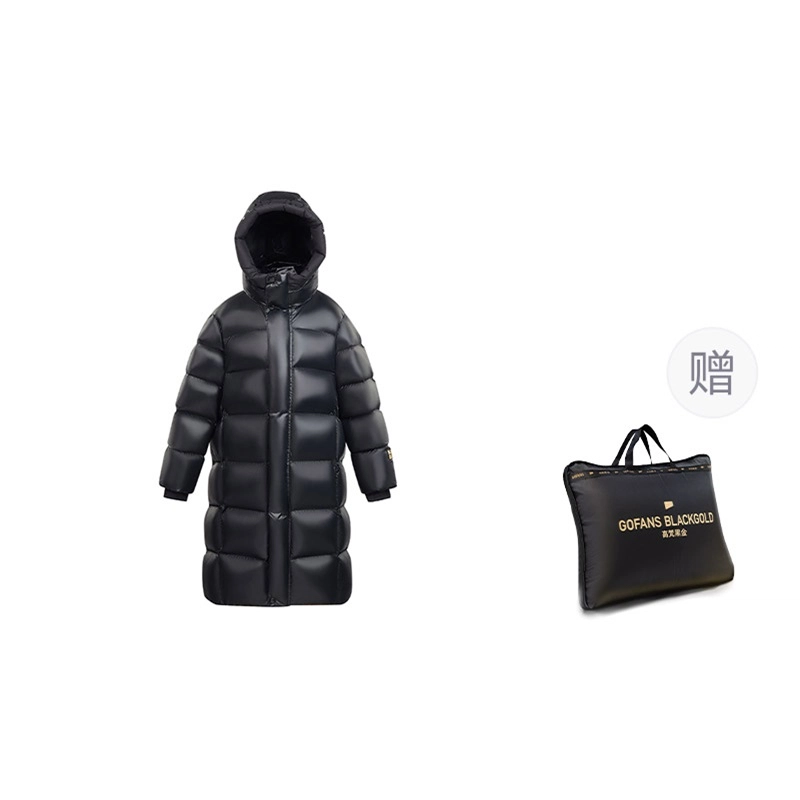 儿童款 高梵 黑金鹅绒服小火山旗舰款长款时尚冬季厚羽绒服