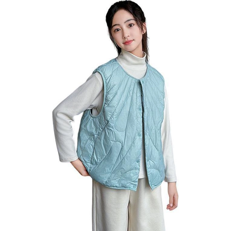 木木屋羽绒服 圆领舒适洋气无袖 青少年