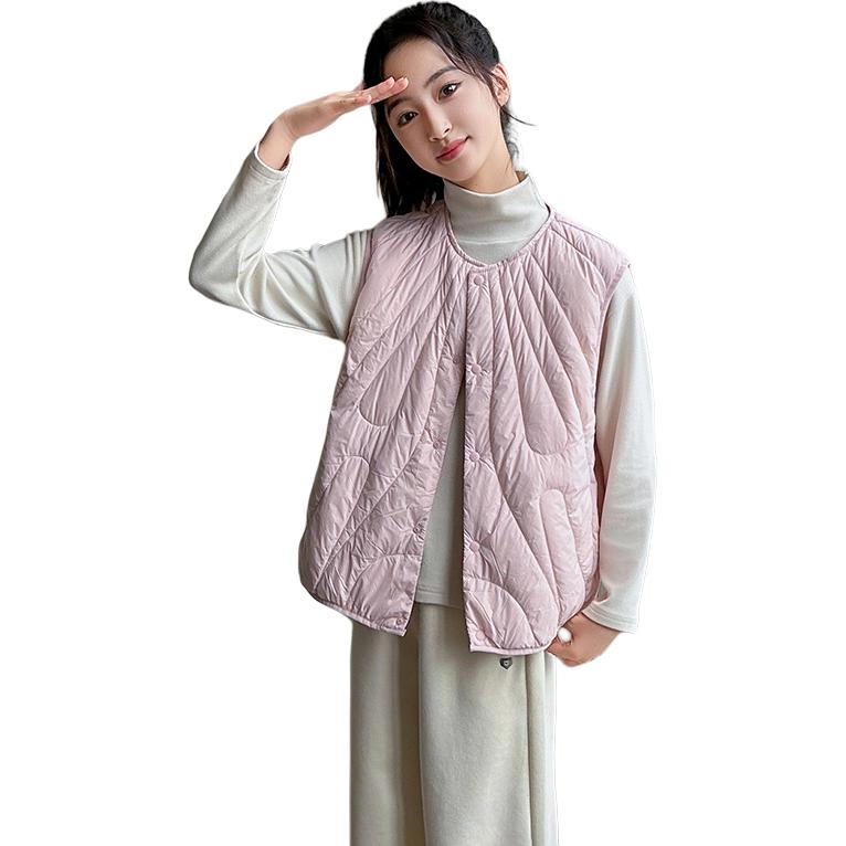 木木屋羽绒服 圆领舒适洋气无袖 青少年