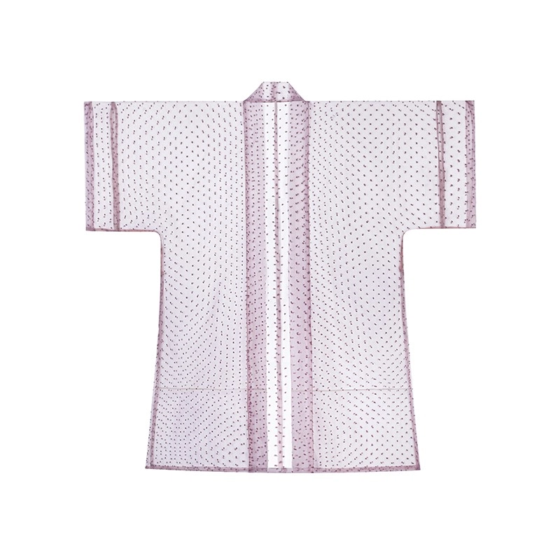 织造司 宋制欧根纱七分袖长干寺半臂汉服 女款 紫色
