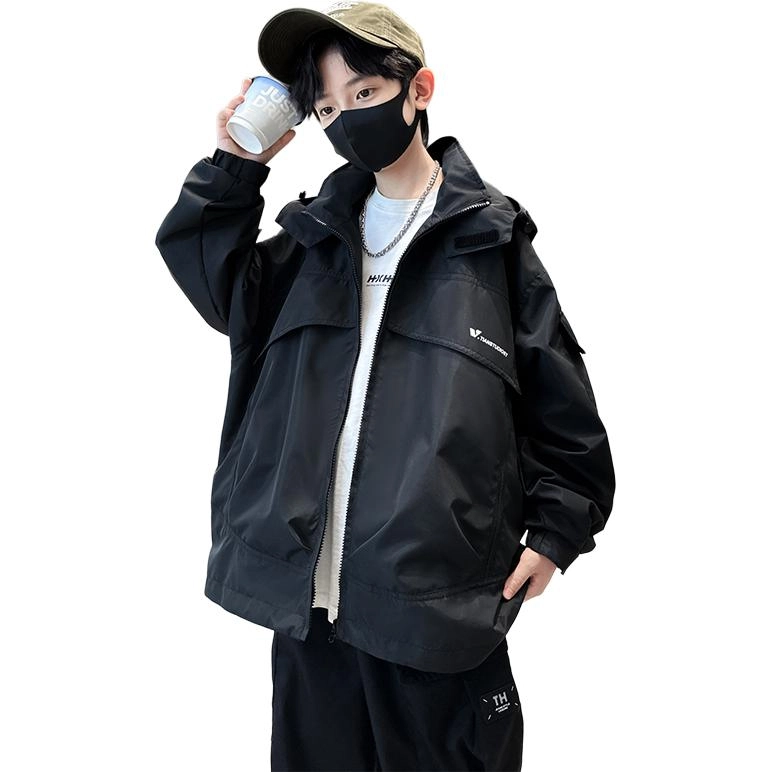 木木屋 亲肤字母舒适柔软轻盈夹克外套青少年