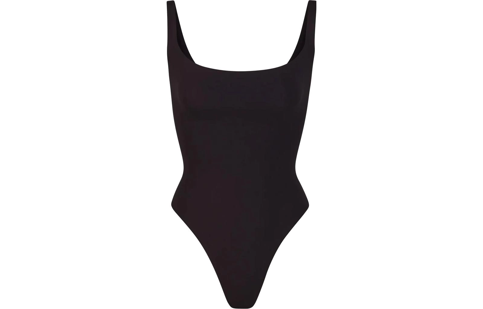 SKIMS FITS EVERYBODY SQUARE NECK BODYSUIT ONYX