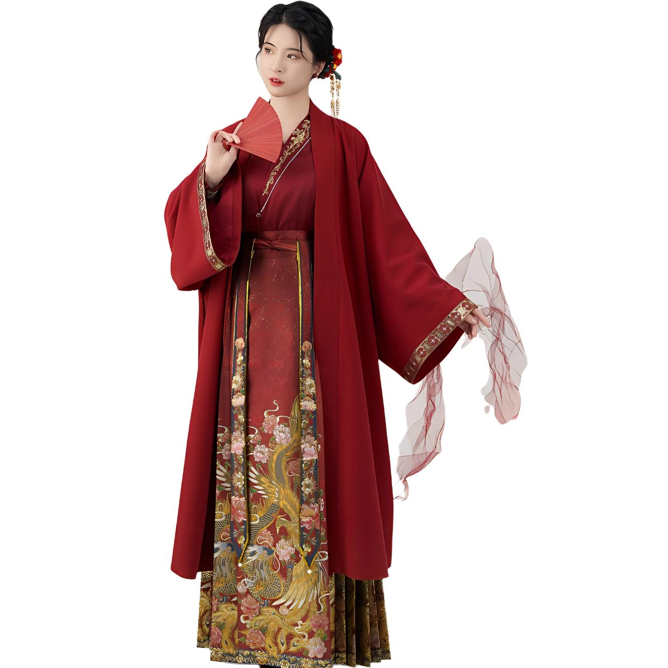 织造司 锦凤红色婚服、敬酒服寓意龙凤呈祥汉服 女款