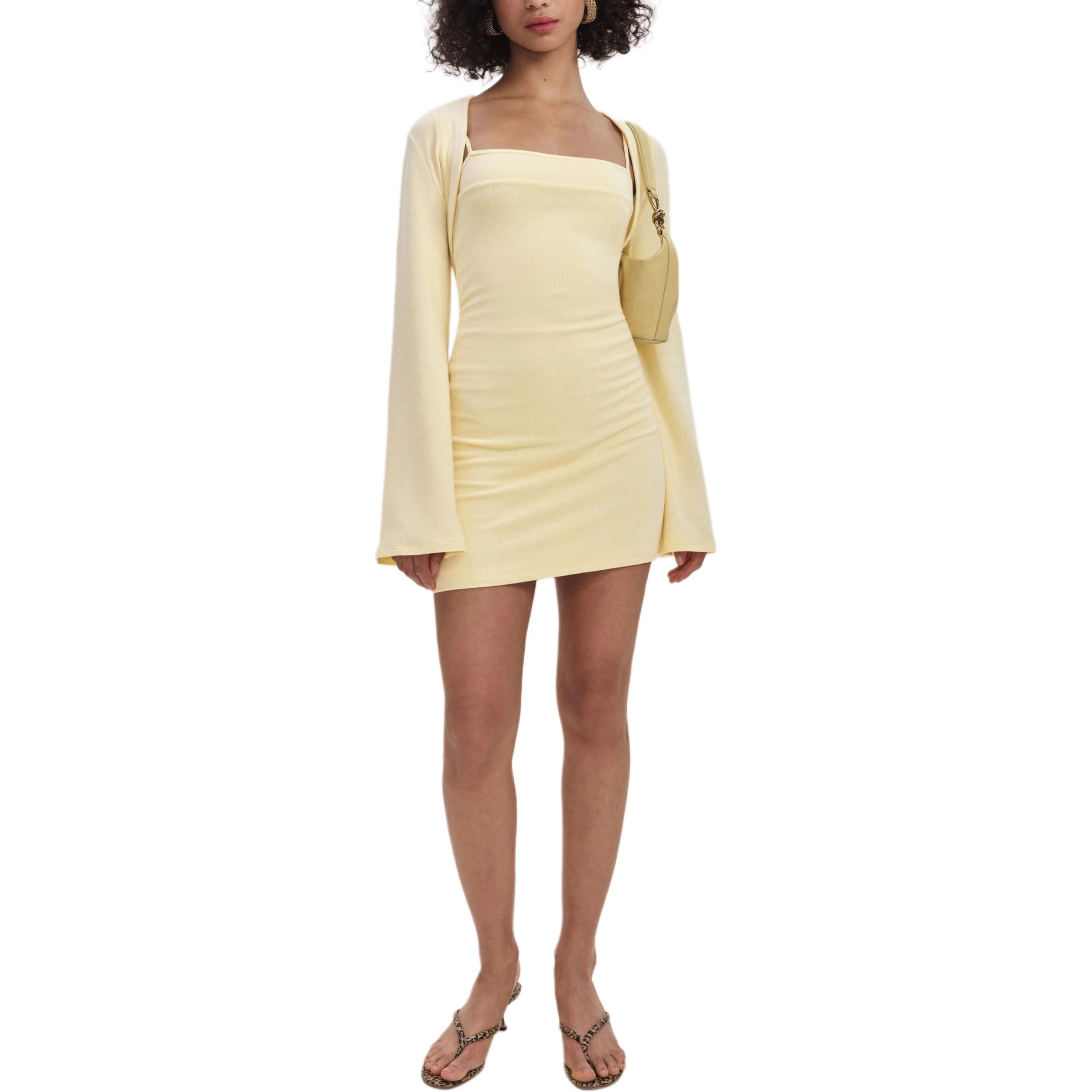 REFORMATION Chloe Knit Shrug Dress Set