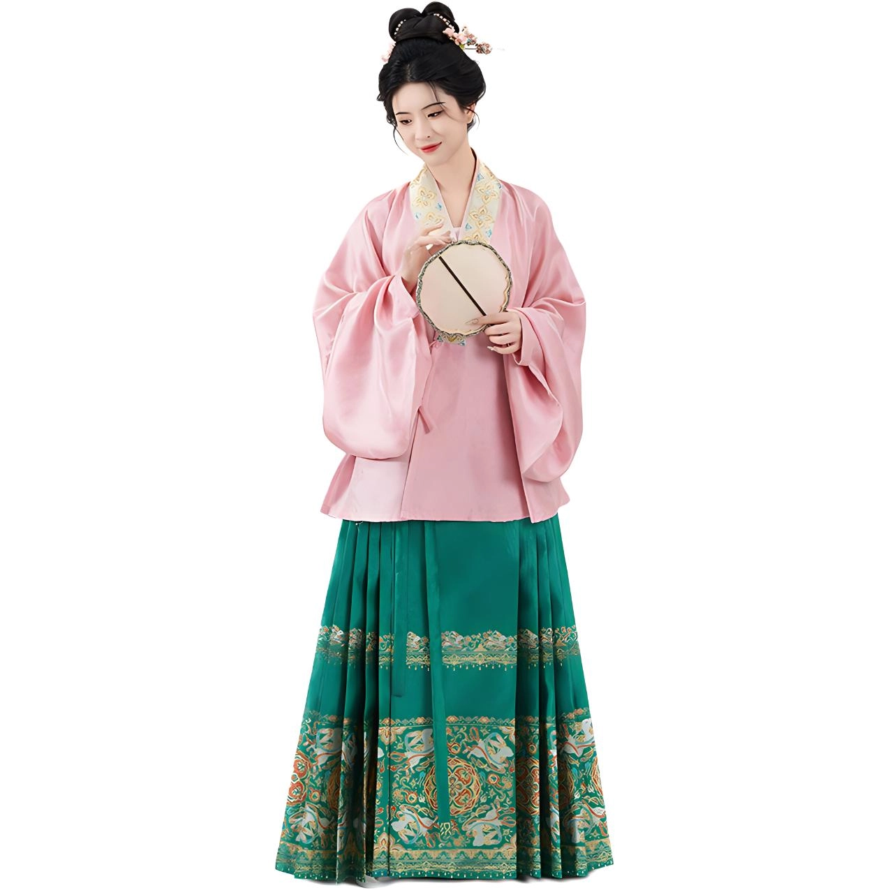 织造司 色彩清新元气活泼少女色彩丰富秀雅别致团圆美满汉服 女