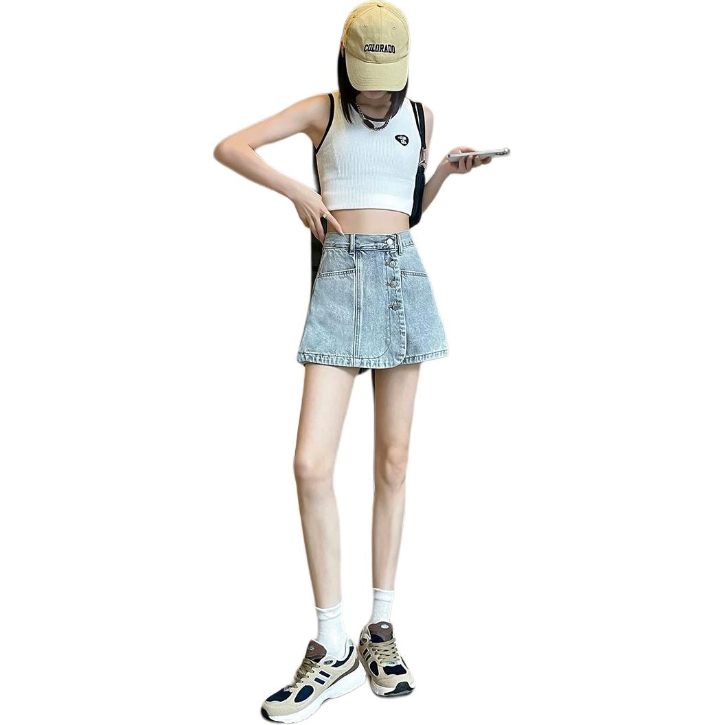 水中花 气质时尚百搭牛仔短裙 女款