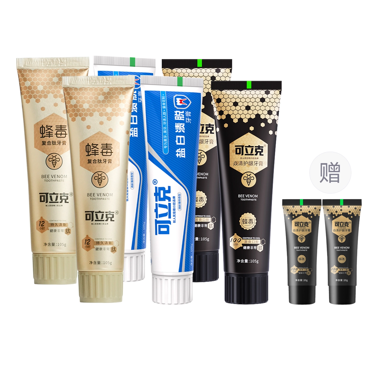 可立克 清洁美白牙膏 清新口气去牙渍护龈去烟渍固齿