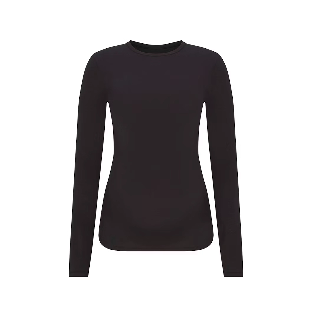 SKIMS SS25 COTTON JERSEY MATERNITY LONG SLEEVE T-SHIRT T