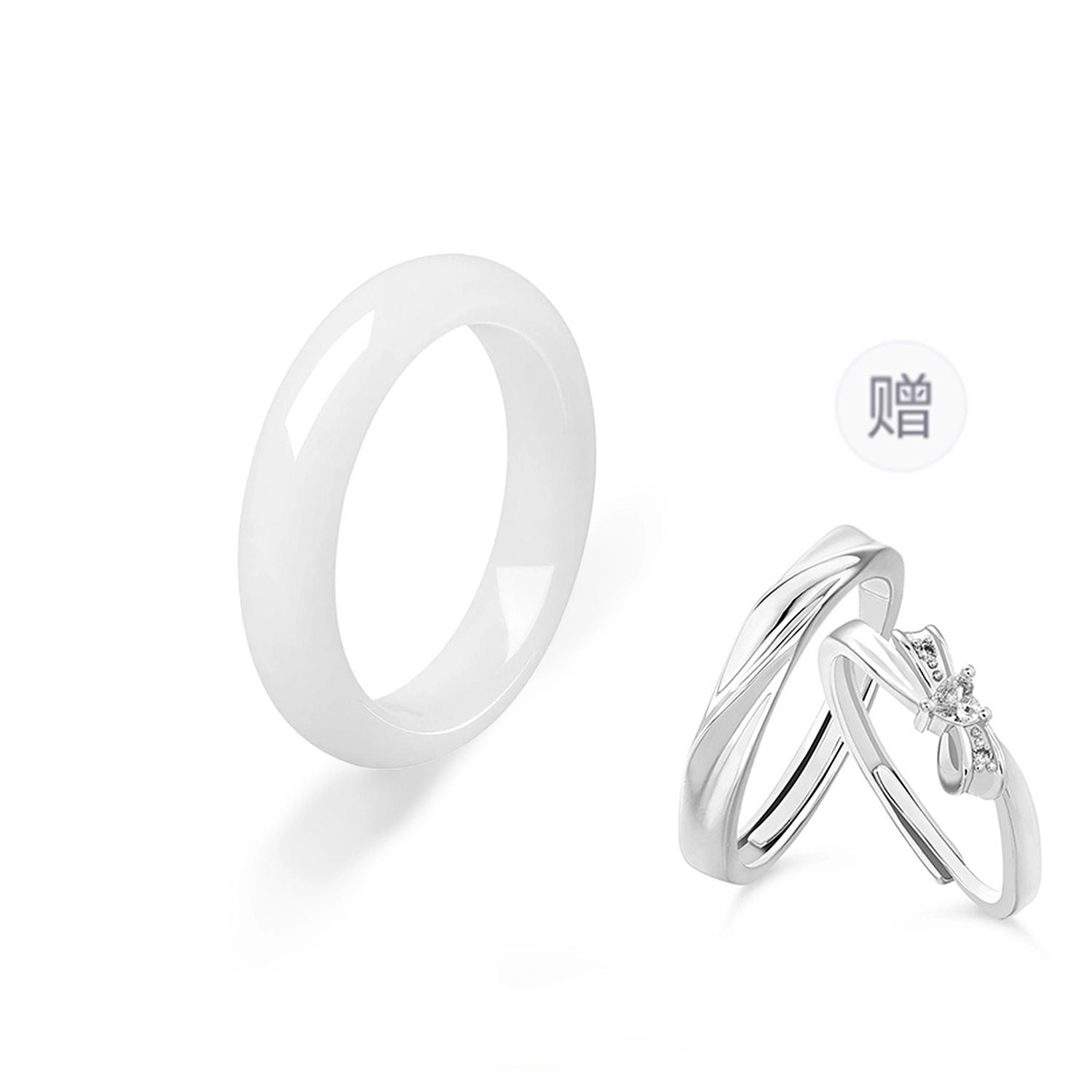 希笛拉 莫比乌斯情侣对戒 在逃公主 钟爱久久爱意交织 甜心蝴蝶结开口戒可调节一对 小众轻奢简约素圈 合金 菩提根 戒指 男女同款情侣款