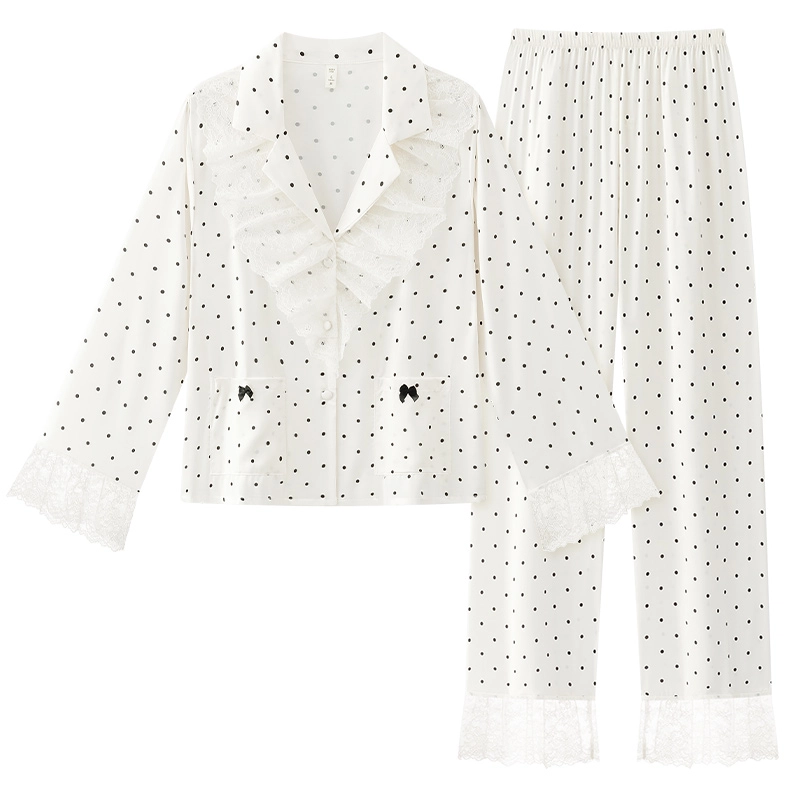 顶瓜瓜 简约舒适冰丝可外穿家居服睡衣套装 女款
