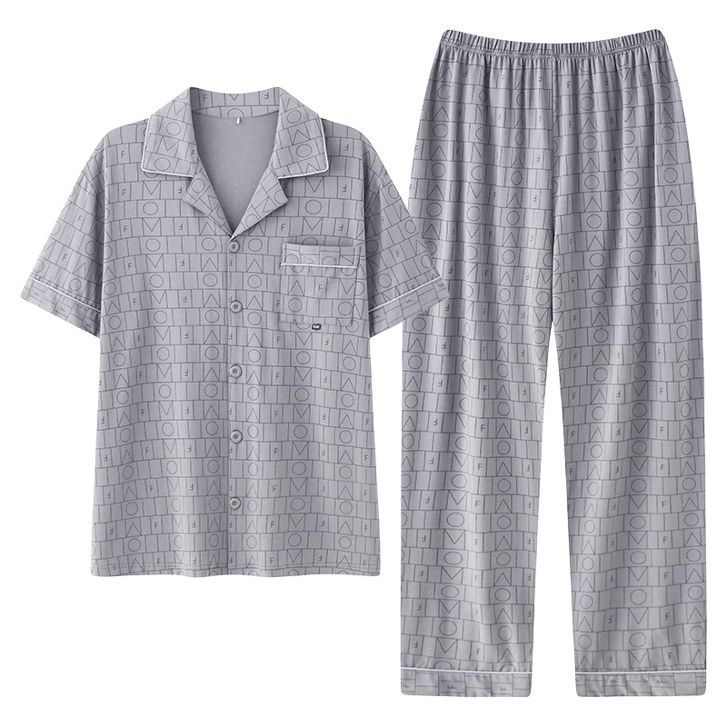芬腾可安 可外穿时尚气质舒适休闲显瘦遮肉大学生宿舍可穿家居服睡衣套装 男款