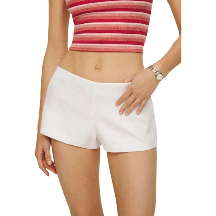 REFORMATION June Low Rise Linen Short