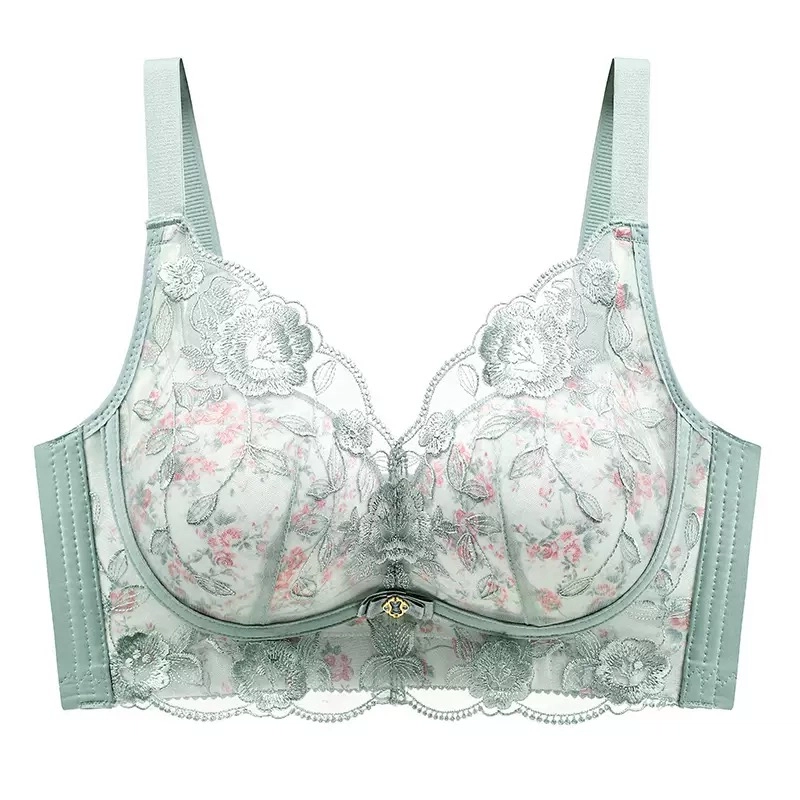 秀黛 性感小胸聚拢显大收副乳上托防下垂调整无钢圈蕾丝文胸 女款