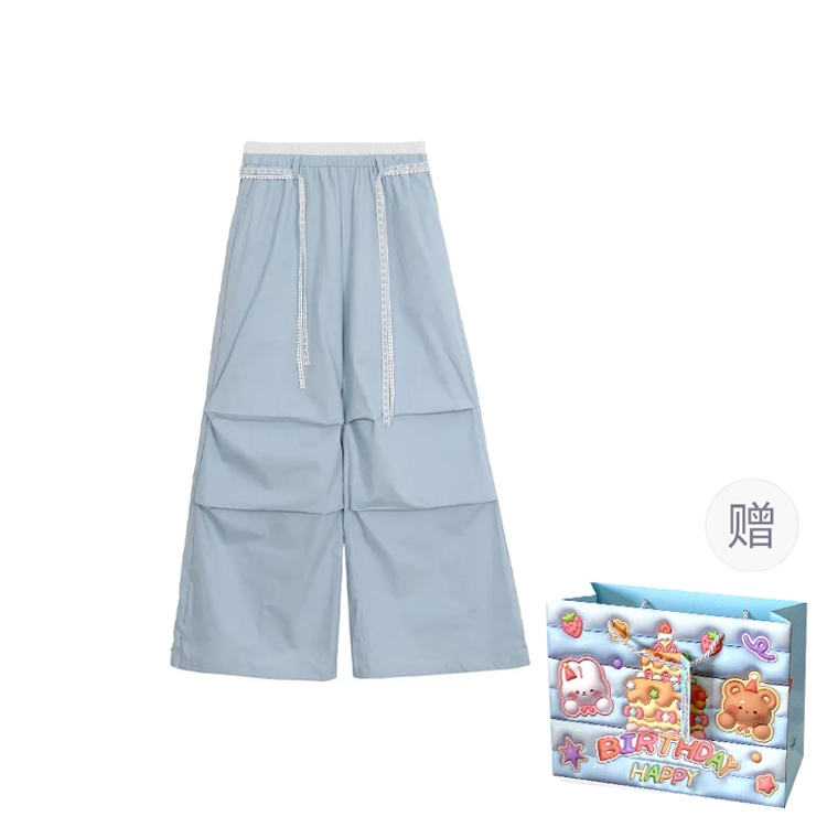 轻迎 美式阔腿高腰宽松慵懒风工装裤休闲裤 女款