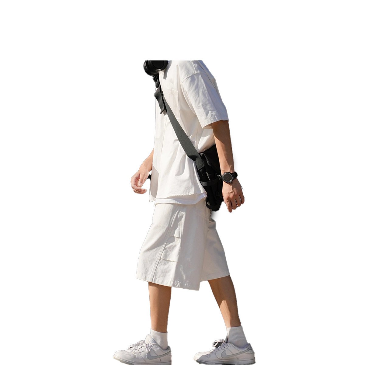 港仔文艺男 户外运动百搭简约经典基础款休闲短裤 男女同款
