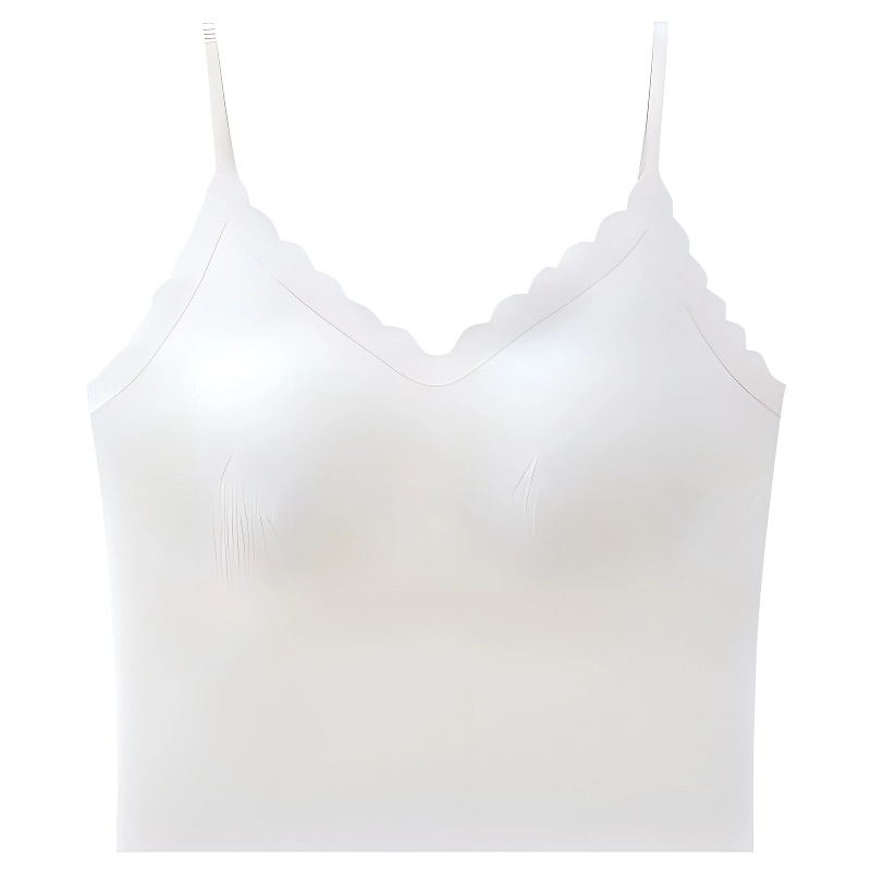 二三二三 纯色百搭遮副乳外穿修身纯欲法式蕾丝透气吊带 女款