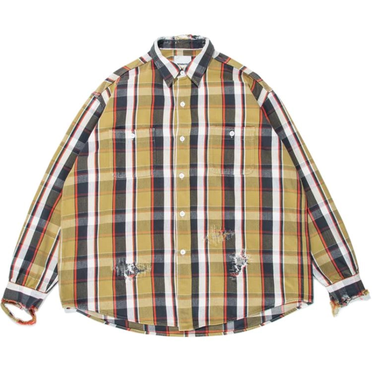 bowwow SS25 REAPAIR AGEING FLANNEL SHIRTS