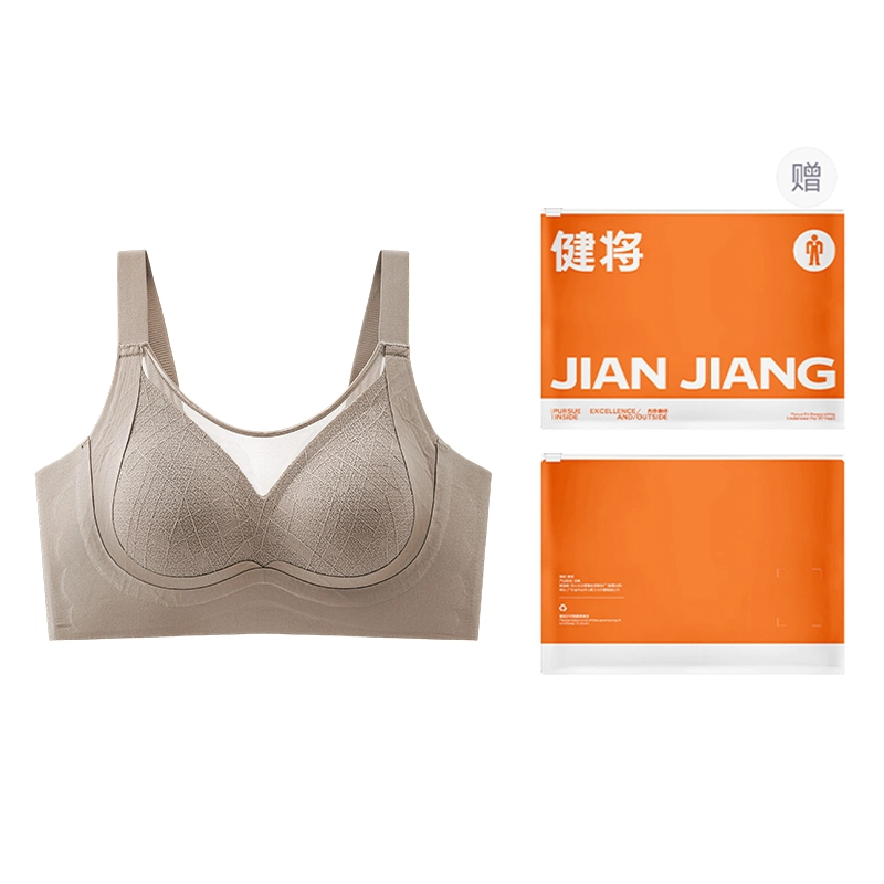 健将 内衣大胸显小胸聚拢防下垂收副乳无钢圈薄款胸罩文胸 女款 礼袋装