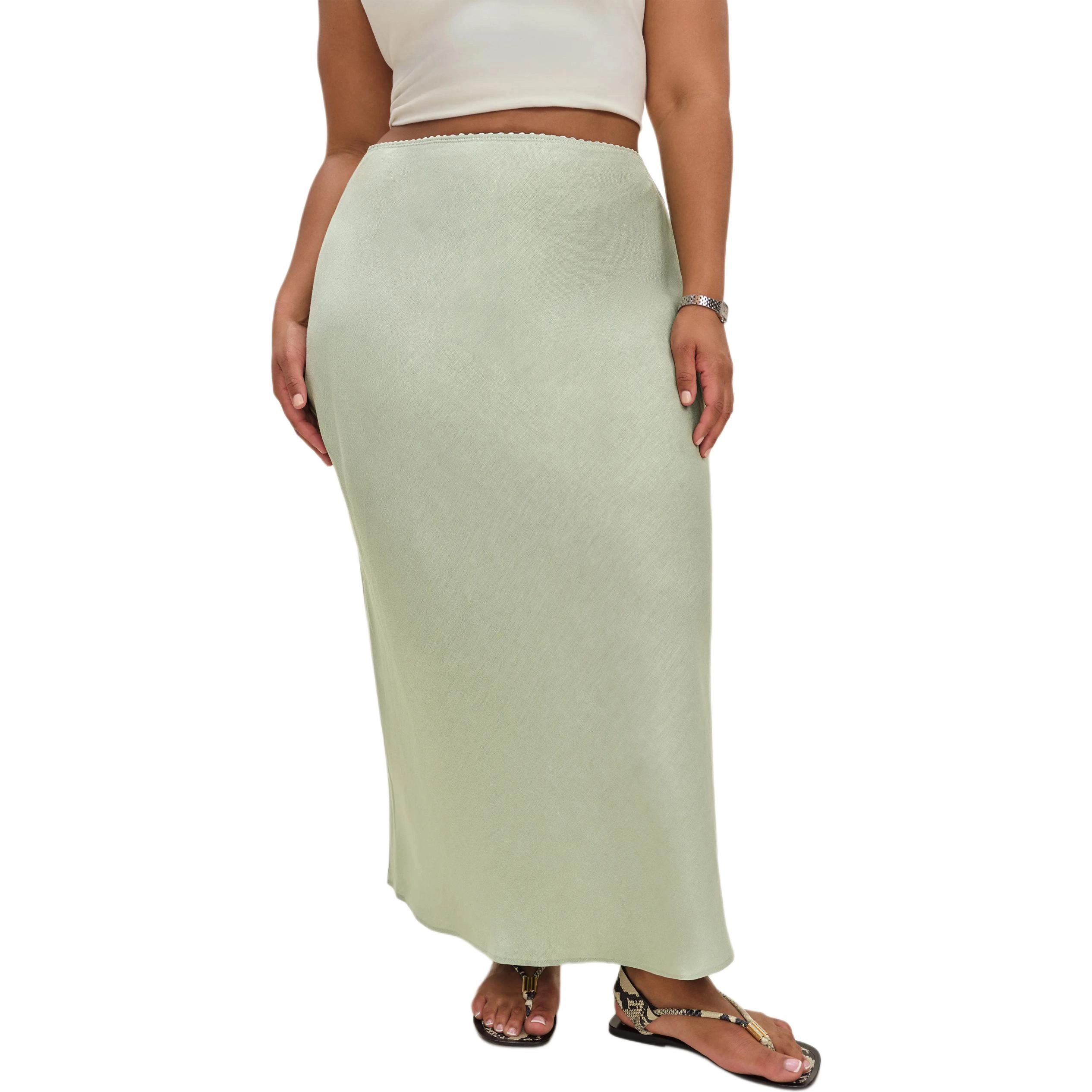 REFORMATION Layla Linen Skirt Es