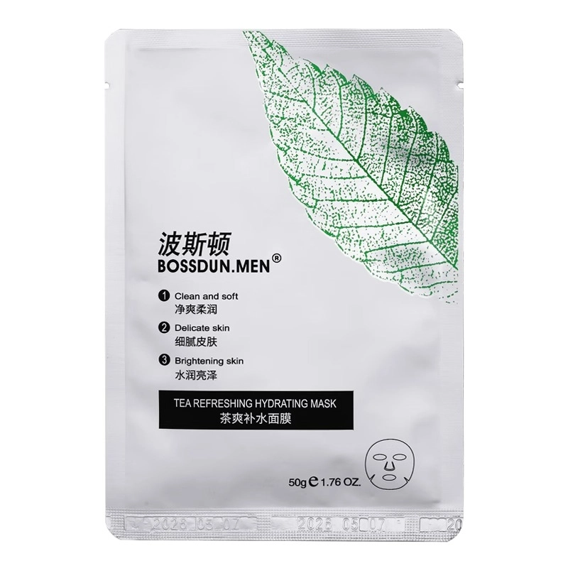 波斯顿 茶爽男士面膜 补水 保湿晒后救急修护清爽专用